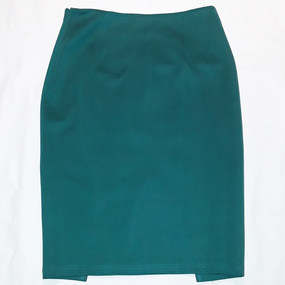 Spense Green Double Front Split Pencil Skirt - image 2